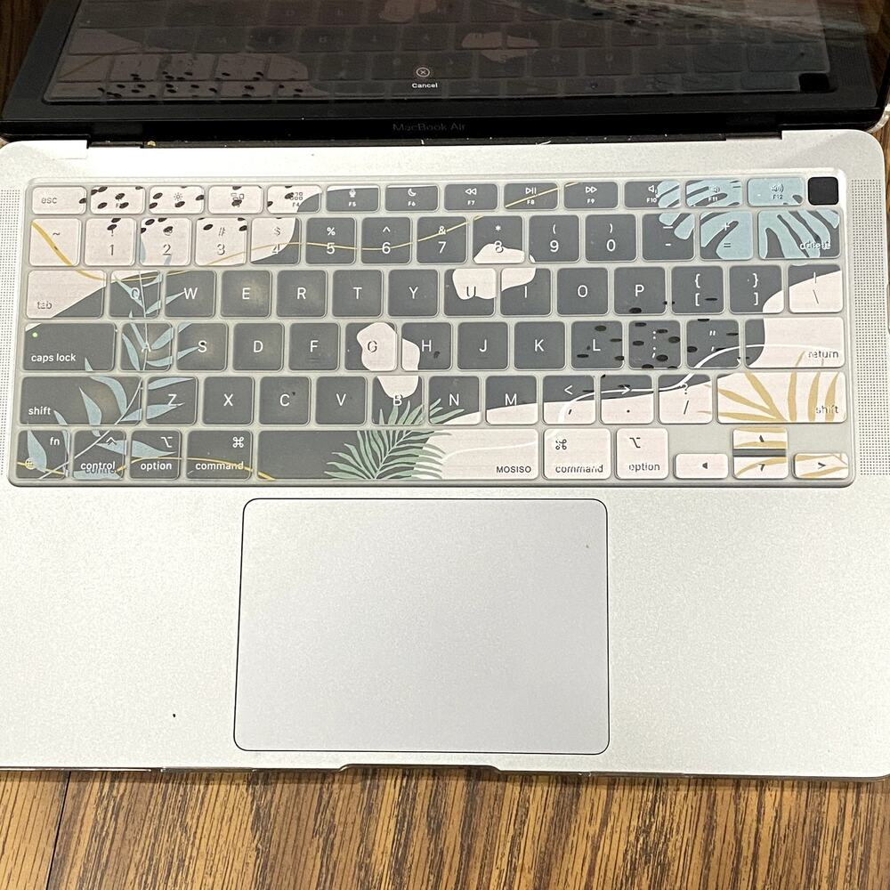MOSISO MacBook Air 13 in Keyboard Cover Skin 2018 2019 A1932 Tropical Leaf Print